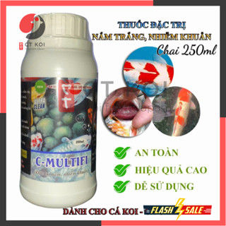 C - Multifi 250ml: Phòng và Xử Lý Nấm Trắng, Nấm toàn thân trên Cá Koi, cá cảnh, cá vàng