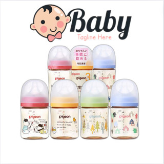 Bình Sữa Pigeon Nội Địa Nhật Thế Hệ 3 Mới 2024 Đủ Mẫu 160ml/240ml