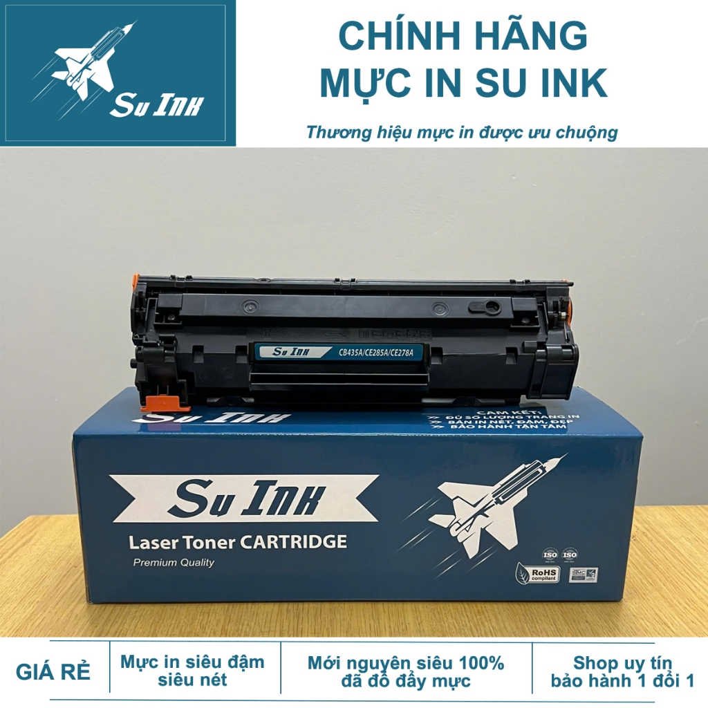 Hộp mực máy in Canon LBP6030/6030w/6000/3050(mã mực CB435A) thương hiệu SU INK-Mới 100% có lỗ đổ mực