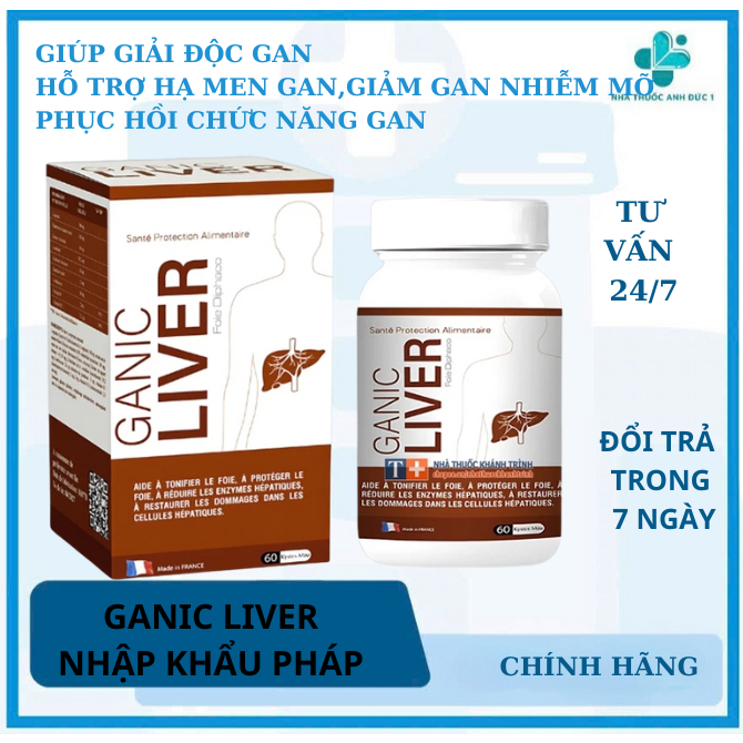 Ganic Liver ,Nhập Khẩu Pháp- Giải Độc Gan, Hỗ Trợ Giảm Men Gan,Gan Nhiễm Mỡ,Phục Hồi Chức Năng Gan.L