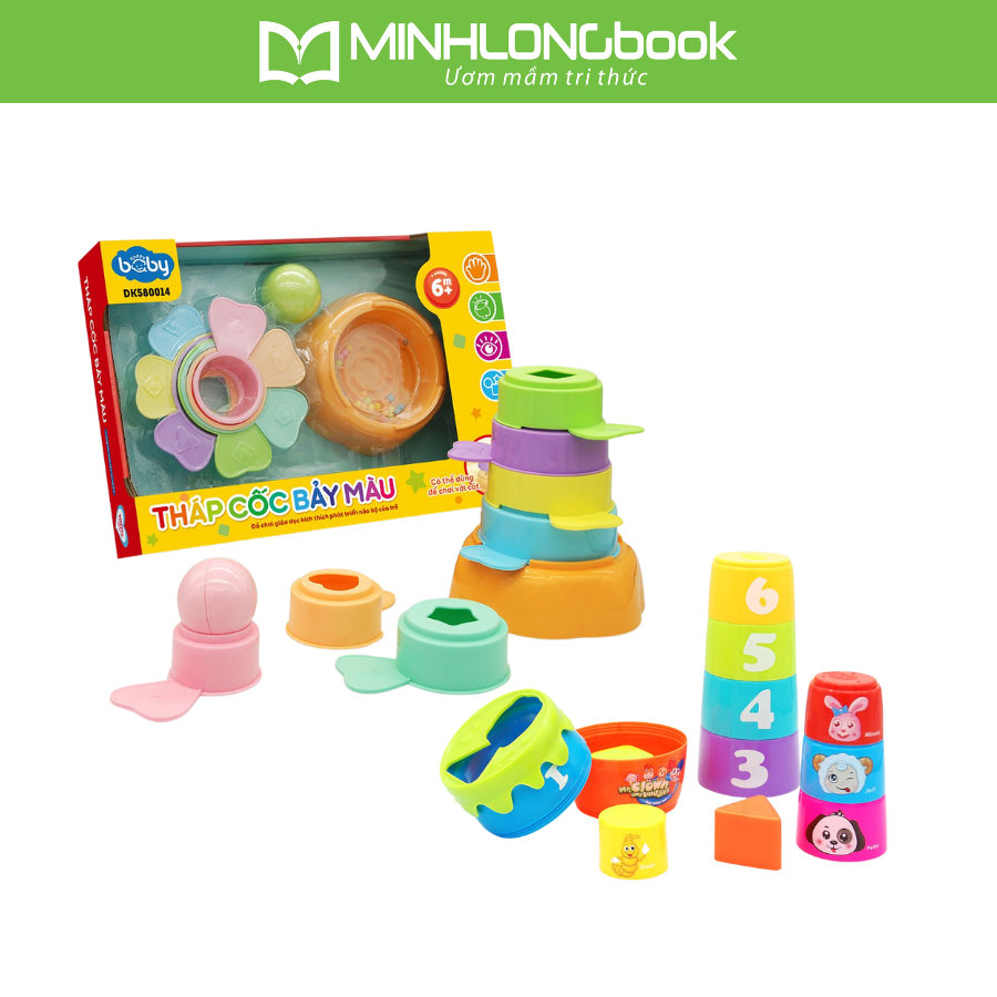 Đồ Chơi DUKA: Xếp Cốc/Tháp Cốc Bảy Màu