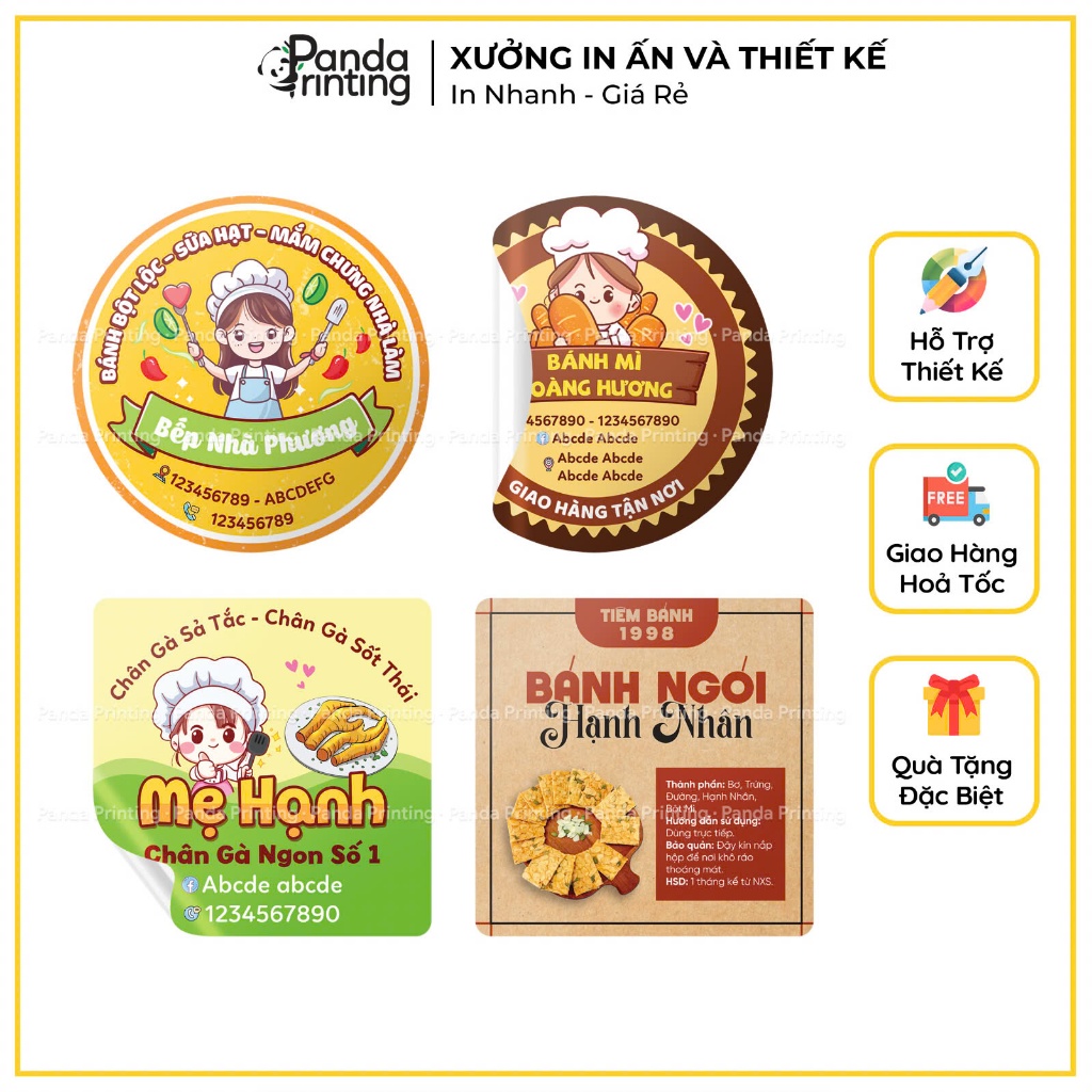 In Tem Nhãn - In Decal Dán - In Sticker Dán - Miễn Phí Thiết Kế