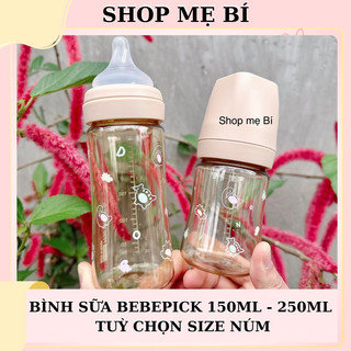 Bình sữa Bebepick 150-250ml (chọn núm) và núm ti thay thế