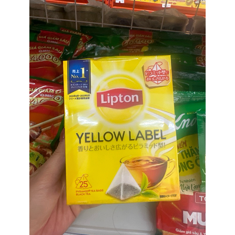 Trà túi lọc Blacktea Lipton 25 gói