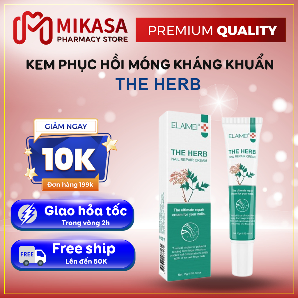 Kem Phục Hồi Móng ELAIMEI THE HERB - Kem Nấm Móng ELAIMEI, Khôi Phục Móng Hư Tổn, Kháng Khuẩn