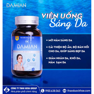 VIÊN UỐNG TRẮNG DAMIAN  hỗ Trợ Trắng Da, giảm Nám – An Toàn Và Hiệu Quả Cho Phái Đẹp