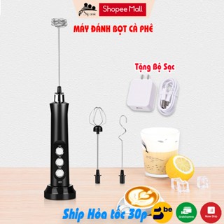 Máy tạo bọt cà phê, Sipanic đa năng đánh trứng tạo bọt cafe pin sạc tặng kèm giá đỡ