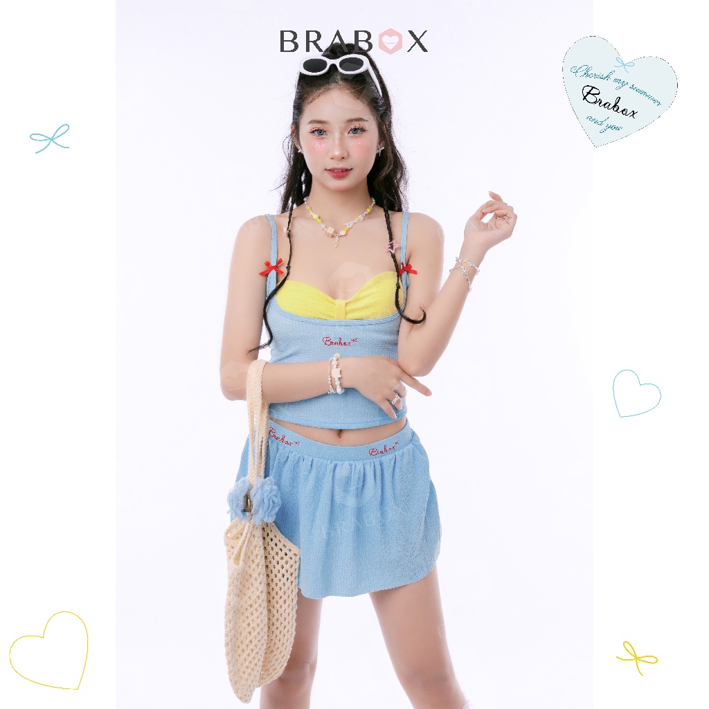 Set bikini váy bồng Solar Moana kèm chân váy BRABOX BIKI42