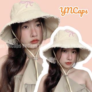 Nón bucket tua rua viền rách nơ hồng mũ tai bèo rộng vành unisex chống nắng thoáng mát nhiều màu