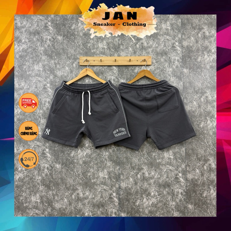 Quần Short NEW ERA NY Xám Sọc Auth | Jan Shop