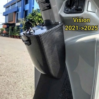 Cốp Mini Đựng Đồ Gắn Móc Treo Xe VISION 2021->2026 Nhựa Nhúng Carbon