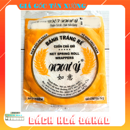 Bánh Tráng Rế Cuốn Chả Giò Như Ý Gói  100g 13 Lá