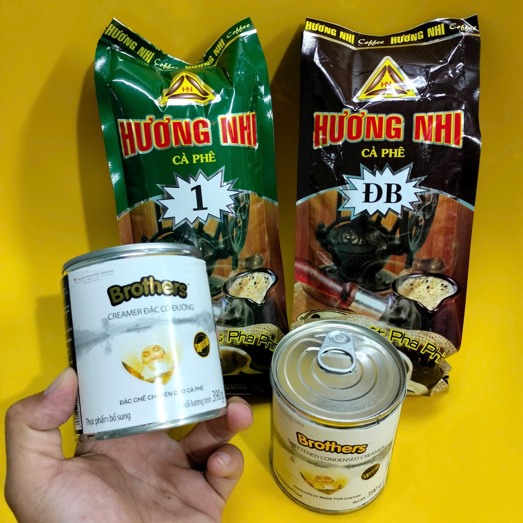 [ƯU ĐÃI CÀ PHÊ HƯƠNG NHI] Sữa Đặc Brothers lon 390g, shop có cà phê bột pha phin Hương Nhi