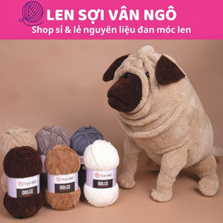 Len nhung YarnArt DOLCE siêu mềm mượt đan/móc thú bông, chăn, khăn, mũ....(cuộn 100gr)