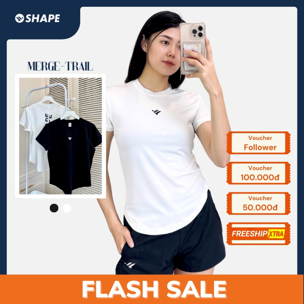 Set đồ tập gym nữ chạy bộ tennis pickleball bộ thể thao thoáng mát đẹp Merge Shape [AC089 S129]