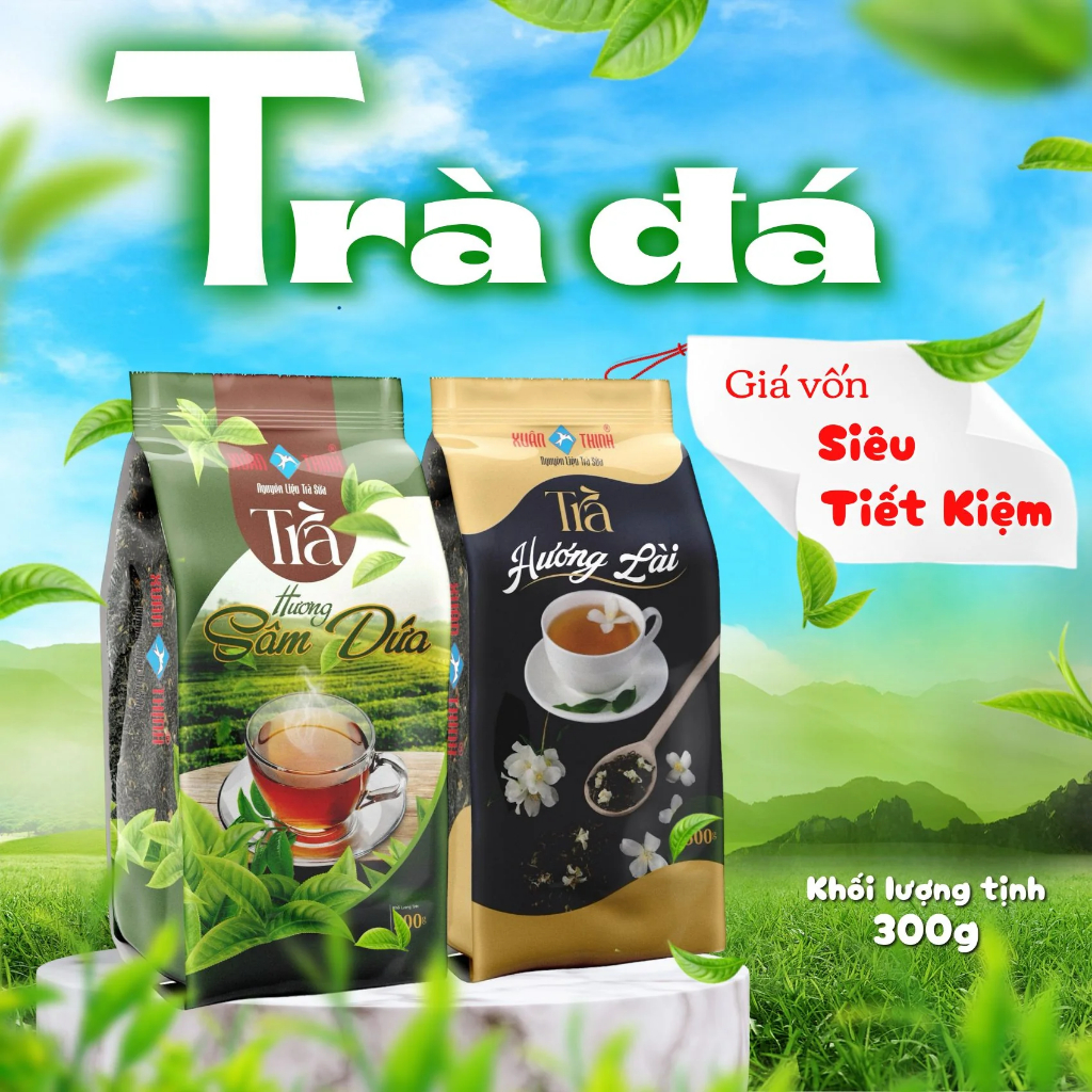 [SALE] Trà Đen Trà Đá (Dứa, Lài) Pha Trà Sữa Xuân Thịnh Gói 500gr