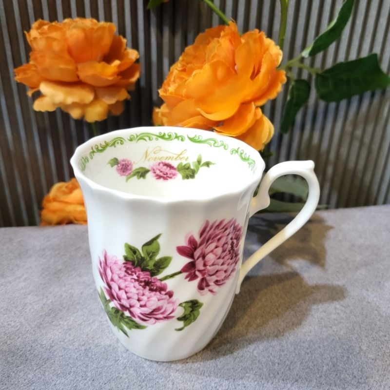 Ly mug hoa tháng 11 "november"