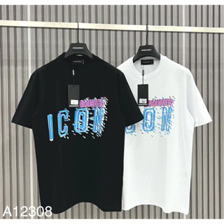 Áo phông Icon Xanh Da Trời DSQ nam nữ phối chữ Áo thun nam nữ cotton co dãn 2 chiều hottrend 2025 [M18]