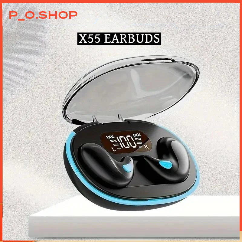 【🔥Rẻ】Tai nghe ngủ X55 Tai nghe làm việc mini không dây TWS Tai nghe với Microphone