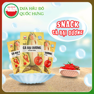 Snack Cá Đại Dương, Đồ Ăn Vặt Tuổi Thơ, Vị Cay Cay Gói To 55g Dai Dai - An Toàn Vệ Sinh - Dưa Hấu Đỏ