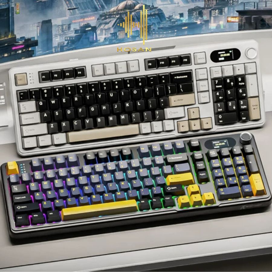 Bàn Phím Cơ Không Dây HOSAN Attack Shark X98 PRO Màn Hình LCD Ấn Tượng Kết Nối 3 Chế Độ