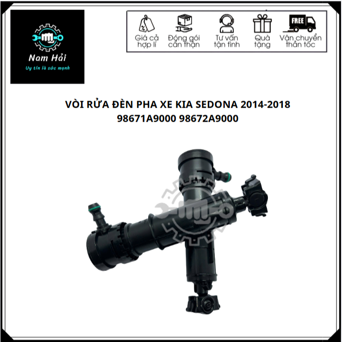 Vòi rửa đèn pha xe Kia Sedona 2014-2018 98671A9000 98672A9000