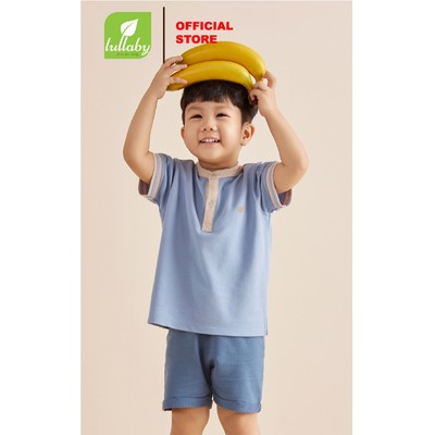 LULLABY - NH858R - Áo cộc tay bé trai cổ tàu