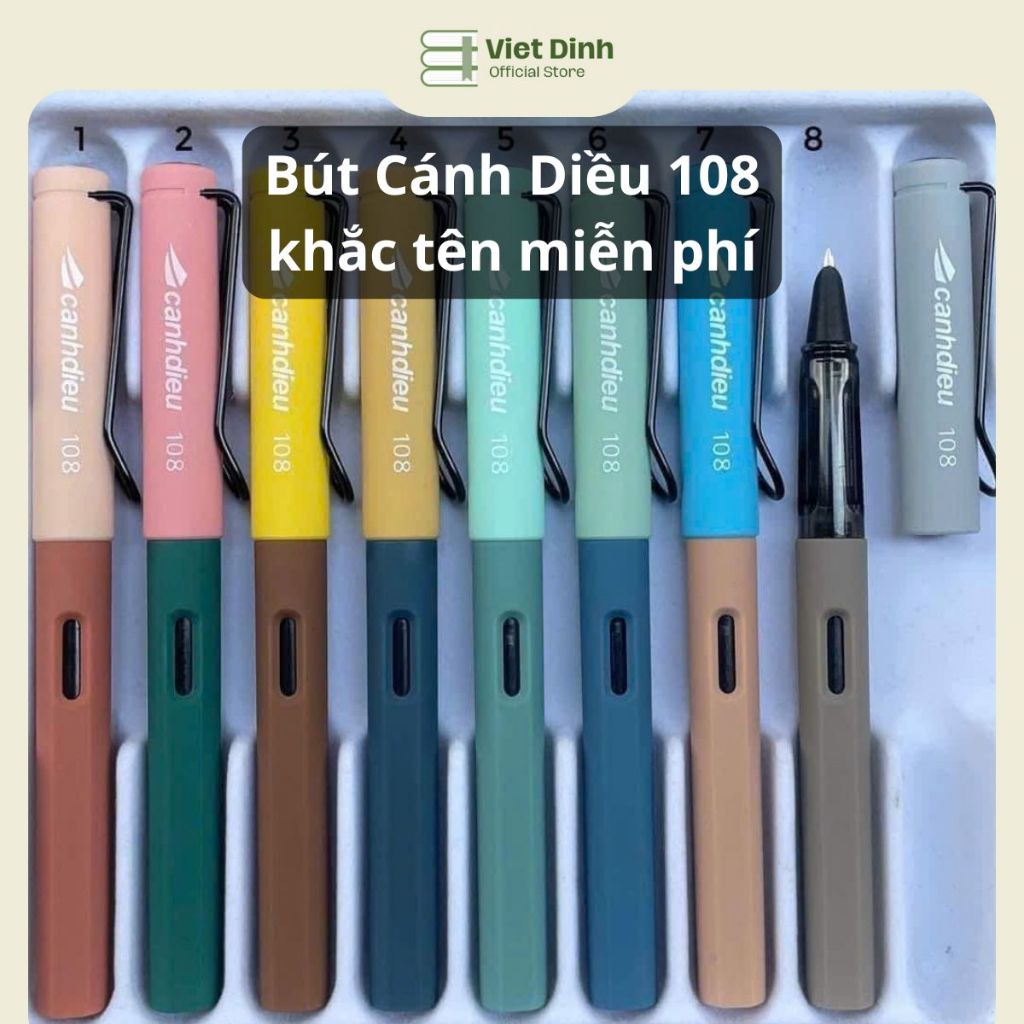[Khắc Tên] Bút viết máy Cánh Diều 108 ngòi Lá Tre thanh đậm - Phù hợp cho học sinh, người lớn Luyện Chữ Đẹp