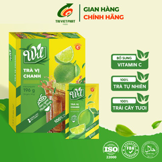 Trà chanh hoà tan Wil bột trà hoa quả trái cây tươi ngon hộp 12 gói x 14g