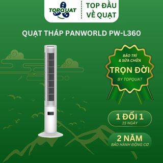 Quạt Tháp Điều Hoà Thông Minh Panworld The Luxuria PW-L360, Lọc Không Khí, Xoay 360 Độ BH 24 Tháng