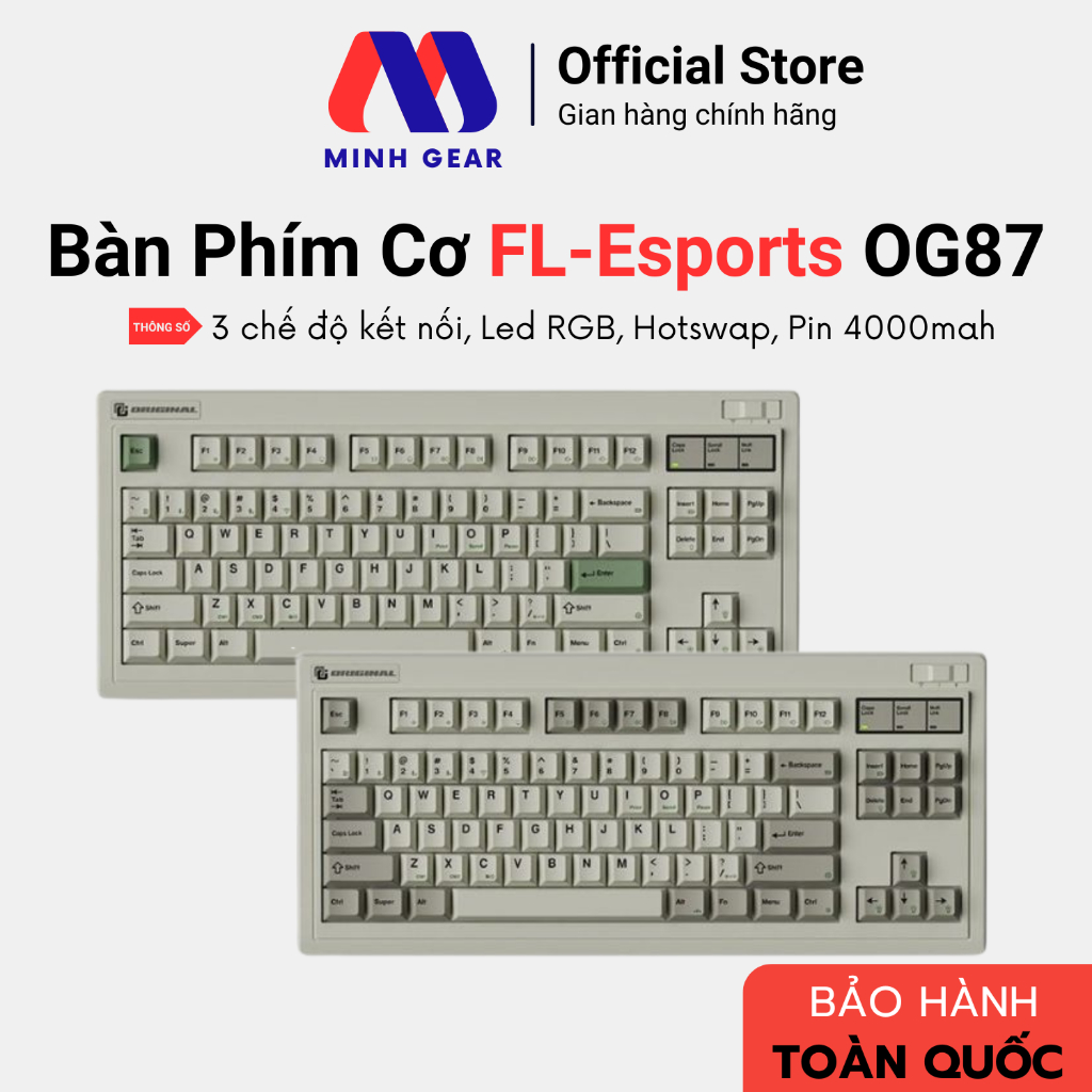 Bàn Phím Cơ FL-Esports OG87 - Hàng Chính Hãng
