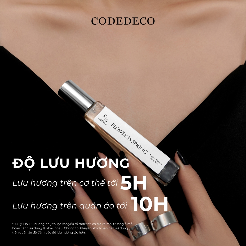 Tinh dầu thơm nữ CODEDECO Flower Is Spring 10ml dạng xịt - Sang trọng, Tinh tế, Quyến rũ | BigBuy360 - bigbuy360.vn