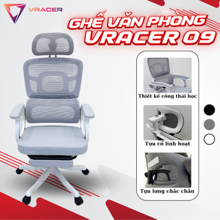  Ghế công thái học Vracer 09 tựa cổ 3D xoay linh hoạt lưng lưới thoáng mát ngồi văn phòng học 