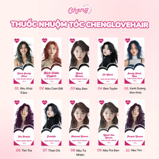  Thuốc Nhuộm Tóc Chenglovehair Bảng Màu Nhuộm Lên Từ Nền Đen Tự Nhiên Không Tẩy | Chenglovehairs 