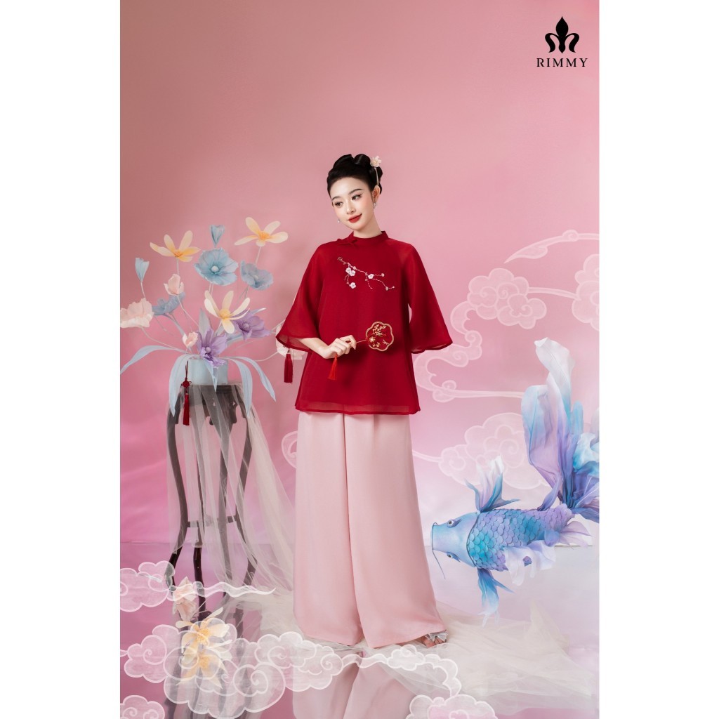 RIMMY - NGỌC BÍCH Áo dài cách tân set 2 mảnh
