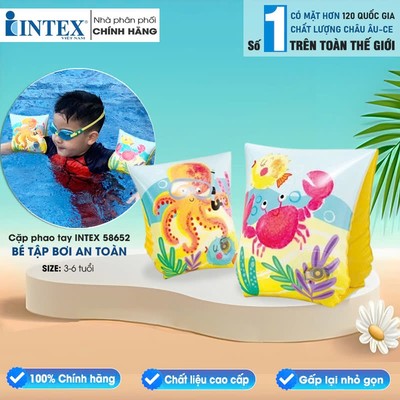 Phao bơi tay cho bé INTEX, đa dạng kích thước, mẫu mã, chất liệu pvc an toàn