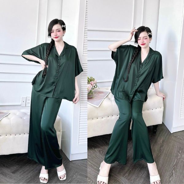 Đồ Ngủ Pijama Bigsize MIKY, Đồ Ngủ Bigsize lụa Latin cao cấp mềm mại xinh xắn f < 70KG tay cánh dơi M09 | BigBuy360 - bigbuy360.vn