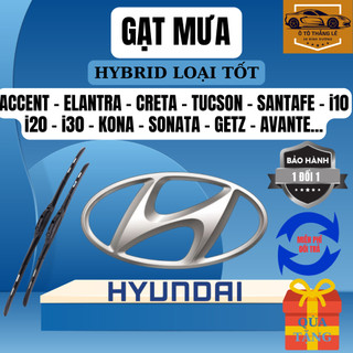 Gạt Mưa Ô Tô Các Dòng Xe HYUNDAI: ACCENT, SANTAFE, PORTER... Lưỡi Silicon NANO Gạt Sạch Êm. HYD3K