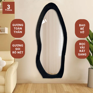   BAO BỂ VỠ  Gương bọc vải hình mây gương treo tường toàn thân có khung gỗ soi siêu nét hàng loại 1 nhiều kích thước 