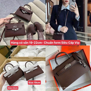 [KL19cm] Túi da sần dáng thấp SIÊU CẤP khoá trắng loại đẹp Hàng Loại 1 xịn xò