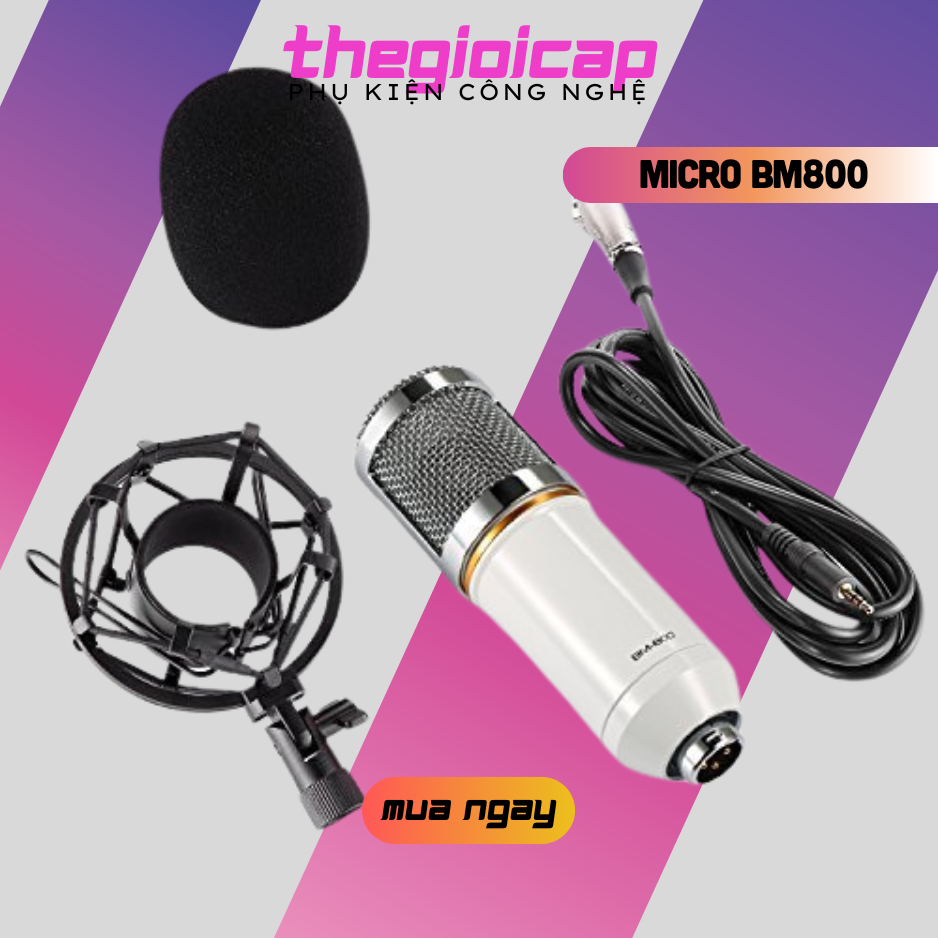 Bộ micro thu âm BM800 Chuyên Nghệp Cao Cấp