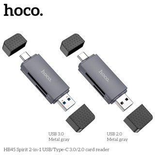  Đầu đọc thẻ Hoco HB45 USB TYPE-C 3.0 2 TRONG 1 cho thẻ nhớ TF và SD dùng cho máy tính 