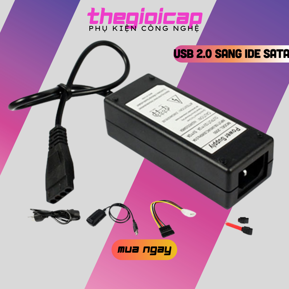 Bộ chuyển đổi cáp USB 2.0 sang IDE SATA (Đen)