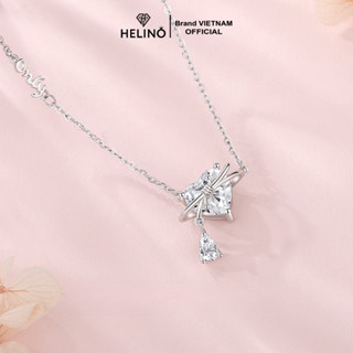  Dây chuyền bạc nữ HELINO ONLY LOVE mặt đá trái tim đính đá giọt nước lấp lánh nữ tính C62 