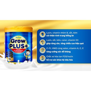 Sữa bột GrowPlus xanh Nutifood 900G - Số 1+ và 2+