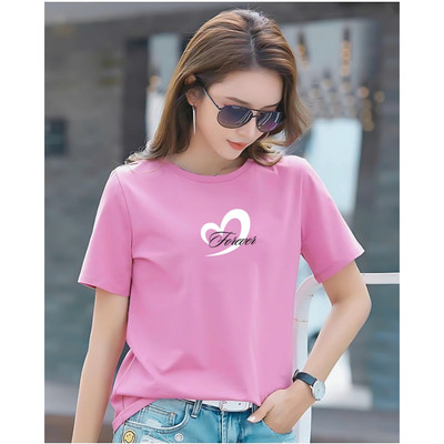 Áo phông nữ dáng rộng NA03 hình tim chất liệu thun cotton Loza RT8207