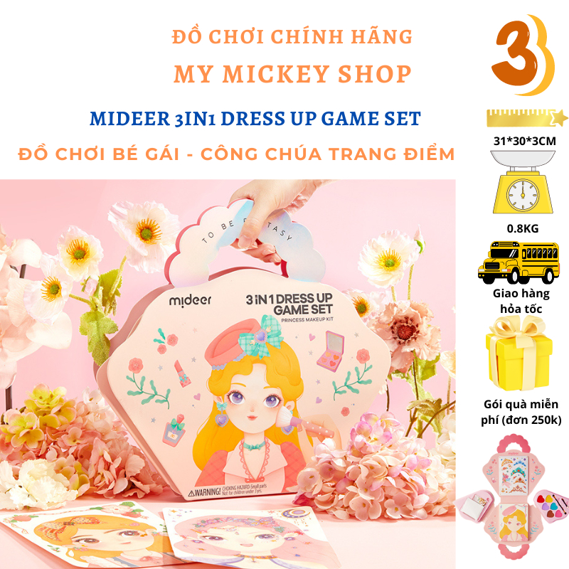 Bộ trang điểm thiết kế thời trang Mideer 3 trong 1 Princess Fantasy Makeup