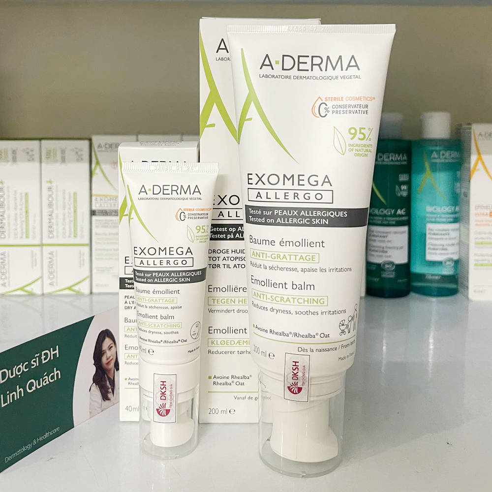 Aderma Kem dưỡng ẩm A-Derma Exomega dành cho da khô, da cơ địa