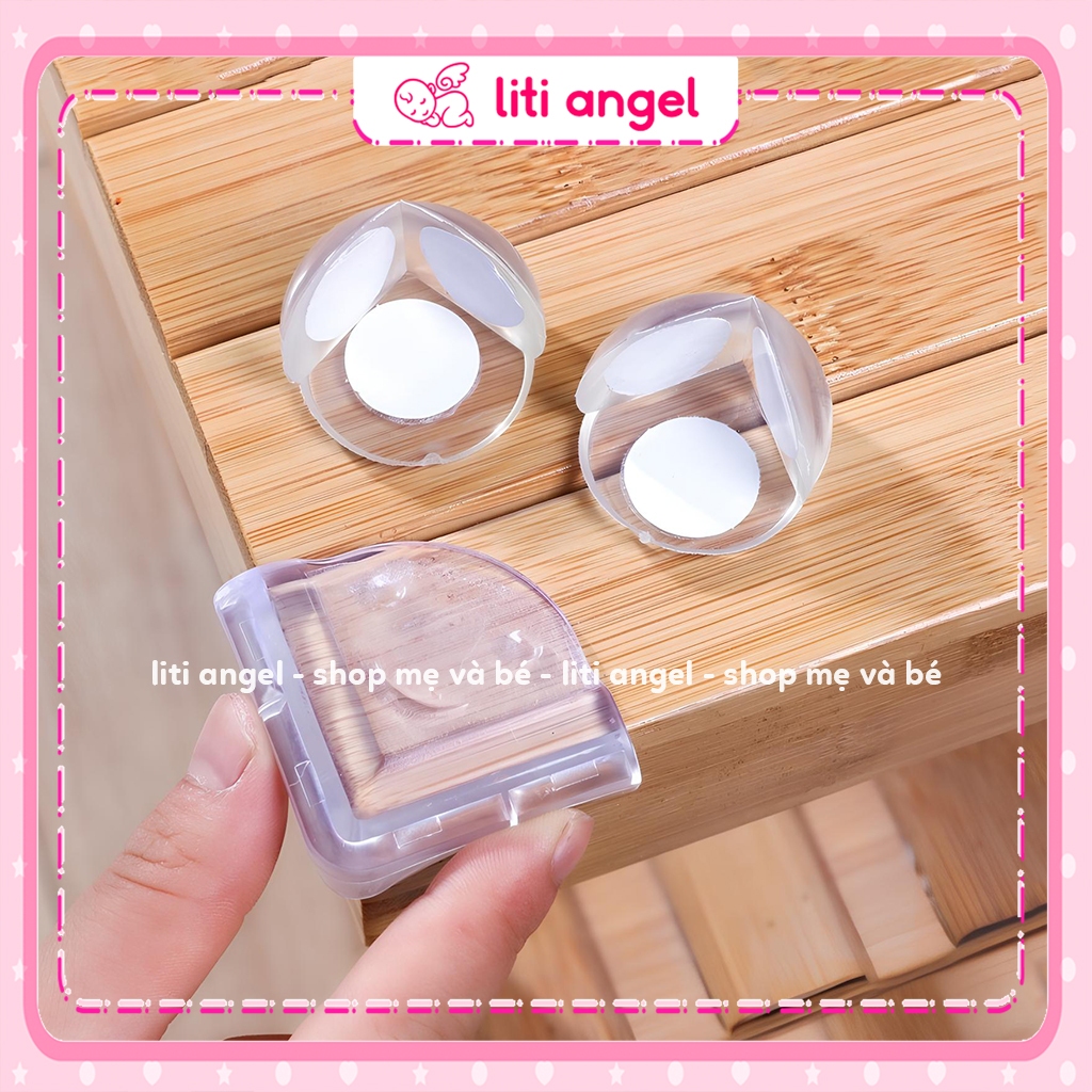 Set 4 Miếng Bịt Góc Bàn Silicon Nhiều Loại, Bọc Cạnh Bàn Tránh Va Đập, An Toàn Cho Bé