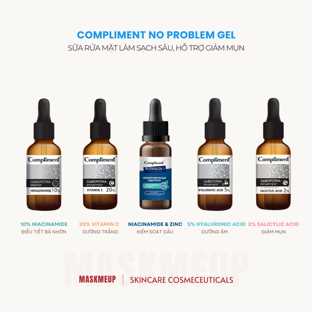 SERUM GIẢM THÂM MỤN VITAMIN C 20% COMPLIMENT